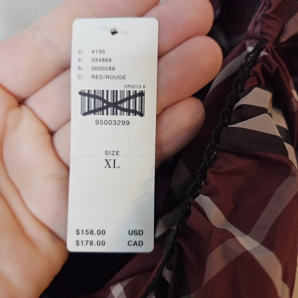 Maeve Plaid Puff Mini Dress Red Anthropologie Short Sleeve Sweetheart NWT XL - Picture 13 of 16